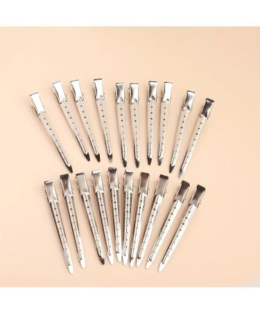 Amesun 50Pcs 3.5 Inches Duck Bill Clips Rustproof Metal Alligator Curl Clips with Holes for Hair Styling Hair Coloring Silver - Buy Online on GoSupps.com