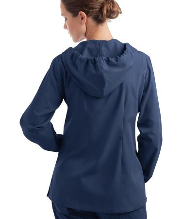 Strictly Scrubs Women's 4-Pocket Pullover Hoodie - XS-3X, 12 Colors | Medical Uniform Warm Up Scrub Jacket - 3X-Large Navy - Buy Online on GoSupps.com