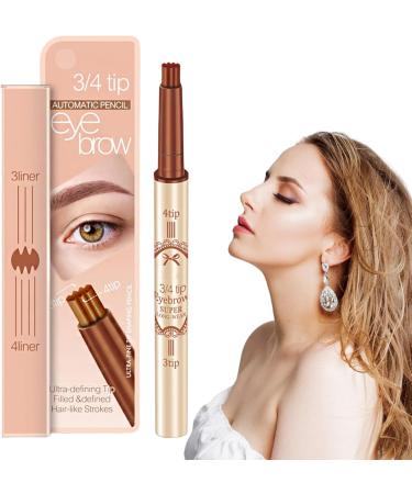 Eyebrow Marker - Waterproof Eyebrow Eyebrow Makeup with Natural-Looking Microblading Eye Brow Pencil with -4 Tip for Mother Makeup Lover Pochy Coffee Brown - Buy Online on GoSupps.com