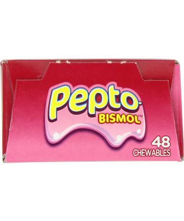 Pepto-Bismol Original Chewables 5 Symptom Relief 48 Count (Pack of 3) - Buy Online on GoSupps.com