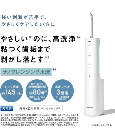 Panasonic EW-NJ80-W Oral Washer | Jet Washer with Nano Cleansing Water Flow | Waterproof & Cordless - Perfect for International Shipping - Buy Online on GoSupps.com