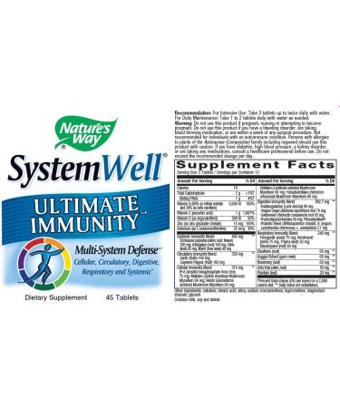 Nature's Way Systemwell Ultimate Immunity - 45 Count Multi-System Defense Tablets - Buy Online on GoSupps.com