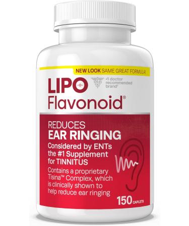 Lipo-Flavonoid Plus, Tinnitus Relief for Ringing Ears, OTC Flavonoid Ear Health Vitamins, Bioflavonoids & Vitamin C, 150 Caplets Lemon 150 Count (Pack of 1) - Buy Online on GoSupps.com