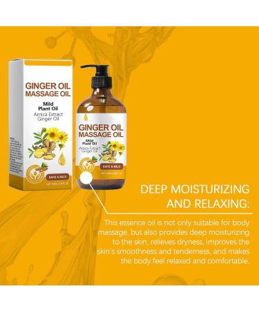 Huile de gingembre pour le | 100 ml Appareil de massage en gouttes relaxantes | Huile essentielle de gingembre | Huile essentielle de massage au gingembre - Buy Online on GoSupps.com