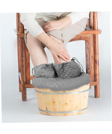 FRCOLOR Thermal Insulation Foot Bath Cover Bucket Holder Foot Bucket Protector Sauna Foot Bath Accessory Bucket Sleeve Dual Bucket Foot Basin Cover Foot Soaking Dual Basin Cover 26.00X26.00X15.00CM Grey - Buy Online on GoSupps.com