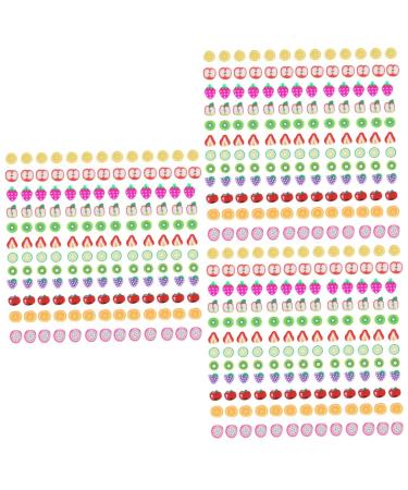 Healeved 7200 Pcs 12 Fruit Sliced nail Art Accessories Hair Dryer Brush Flower Decor Floral Decor Nail Resin Embellishments Nail Art Decorations Nail Fruit Manicure Decorative Sheet