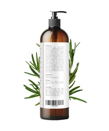 Velona Castor Oil with Rosemary - 8 oz | Natural Hair Growth Oil for Hair Scalp Eyelashes & Eyebrows | 100% Pure - Buy Online on GoSupps.com