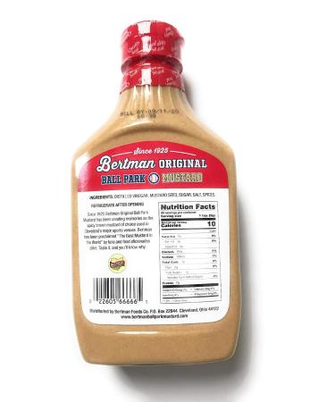 Bertman Ball Park Mustard - 4x16 oz Bottles | Original Cleveland Mustard | Great Value! - Buy Online on GoSupps.com