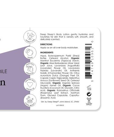 DEEP STEEP Lavender Chamomile Body Lotion - 10 fl oz - Buy Online on GoSupps.com