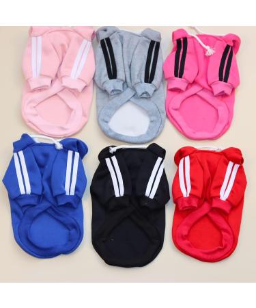 Izefia Red Dog Hoodie - Warm Fleece Sweater for Small Dogs & Cats | Winter Dog Clothing XL - Buy Online on GoSupps.com