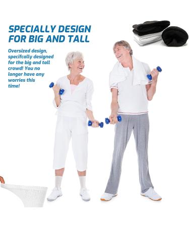 LIN Diabetic Socks for Men & Women | Non-Binding Circulatory Extra Wide Top | 12 Pairs Crew/Snow White - Buy Online on GoSupps.com
