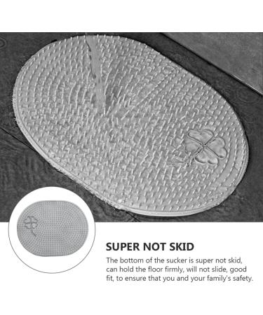 Beavorty 1pc Gray Silicone Shower Floor Mat - Non-Slip Peeling Pedals - 35x28cm | Best International Shipping - Buy Online on GoSupps.com