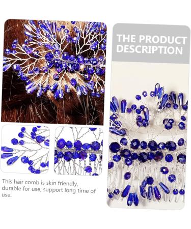 Ipetboom Bridal Crystal Hair Comb Bride Rhinestone Hair Comb Bridal Rhinestone Hair Comb Bride Headpieces for Wedding Rhinestone Hair Clips Bride Hair Clip Manual Bridesmaid Headgear Alloy - Buy Online on GoSupps.com