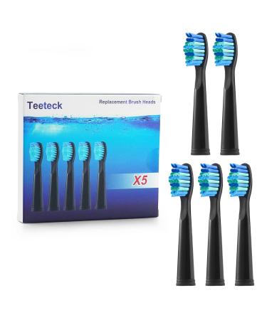 Teeteck Replacement Brushes for Fairywill Toothbrush - Soft Bristle Heads for FW507/508/515/551/917/D7/959 - 5 Pack - Buy Online on GoSupps.com
