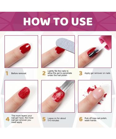 Gel Nail Polish Remover | Professional 15ml 1PCS | Fast & Easy Removal in 3-5 Minutes - Buy Online on GoSupps.com