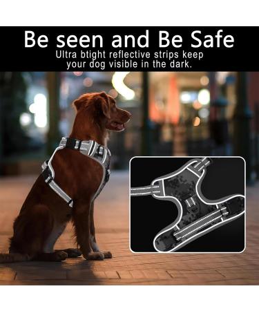 Heele Dog Crockery & Adjustable Dog Harness for Large Dogs - Front & Back Clips Neck Release - Buy Online on GoSupps.com