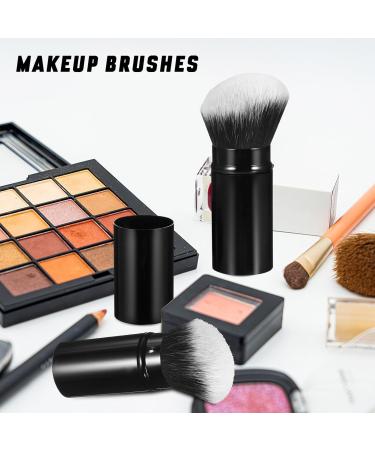 2 Pieces Retractable Makeup Blush Brush with Aluminium Handle Portable Powder Brush with Flat and Angled Top Blush Brush Set for Cosmetic Travel - Buy Online on GoSupps.com