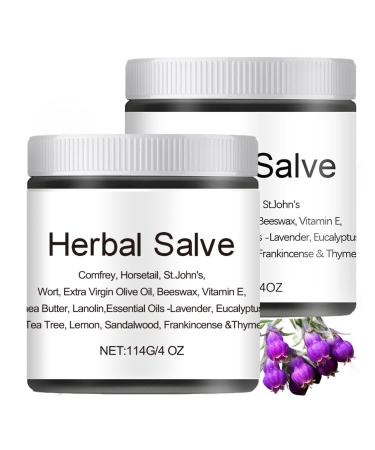 Organic Herbal Salve 4oz, Comfrey Cream, Natural Comfrey Organic Herbal Salve, Comfrey Salve for Bone Healing Organic, Skin Soothing Balm for Joint and Skin Health (2)