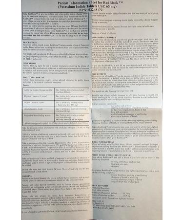 RadBlock 20 Coated Scored Potassium Iodide Tablets - Expire 2034 - Buy Online on GoSupps.com