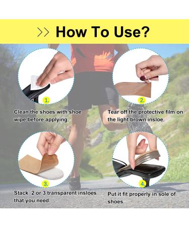 Adjustable 4-Layer Shoe Inserts for Leg Length Discrepancy & Heel Pain Relief - Brown - Buy Online on GoSupps.com