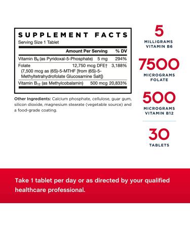 Jarrow Formulas Folate Forte | Methyl Folate, Methyl B12 & P-5-P - 30 Tablets - Buy Online on GoSupps.com