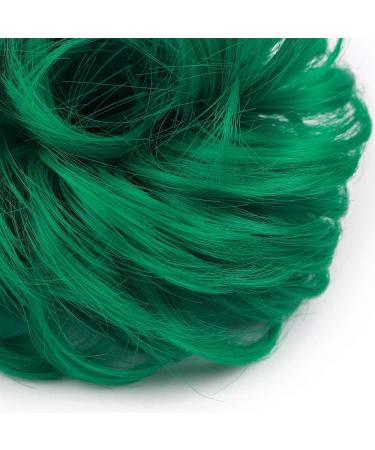 Thick Hair Donut Scrunchie Hair Bun Updo Hairpiece Scrunchy Wavy Curly Messy Hair Ribbon Hair Chignons Ponytail Extension Green Thick Green - Buy Online on GoSupps.com