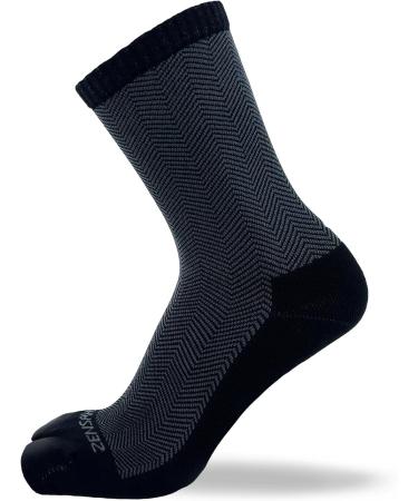 Zensah Bunion Ease Sock - Toe Separator Relief Sock for Bunions - Women and Men - Black/Grey - Large - Buy Online on GoSupps.com
