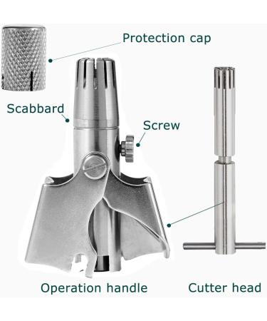 Portable Manual Nose Hair Trimmer - Upgraded Battery-Free Stainless Steel Includes Protective Cap - Buy Online on GoSupps.com