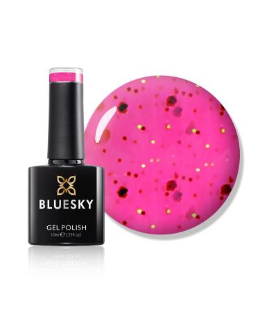 Bluesky Gel nail polish Raspberry Rocket Sum1919 hot pink pink smoothie durable splinter festival 10 ml (must be dried under UV LED lamp)
