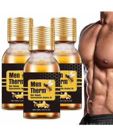 Men Therm Bee Venom - Mentherm Bee Venom Gynecomenia Heating Oil Men Therm Bee Venom Oil Gynecomenia Tighttening Oil for Men Bee Venom Oil for Eliminates Excess Breast Tissue Reduce Chest Fat