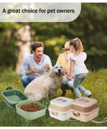 Portable Collapsible Dog Bowl with Lid - Travel-Friendly & Foldable for Dogs & Cats - Ideal for Outdoor & Indoor Use - Buy Online on GoSupps.com