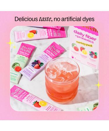 Belli Welli Daily Fiber Supplement Packets with Collagen, Probiotics & Electrolytes | Single Serve Packets for Gut Health, Digestion & Debloating | Variety | 10 Count - Buy Online on GoSupps.com
