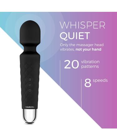 Yarosi Massager - Powerful Cordless Handheld Therapeutic Vibrations - Best Rated for Travel Gift - Magic Stress Away - Perfect massage on Back Legs Hand Pains-USB Recharge-Black - Buy Online on GoSupps.com