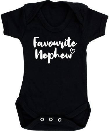 Hippowarehouse Favourite Nephew baby vest bodysuit (short sleeve) boys girls