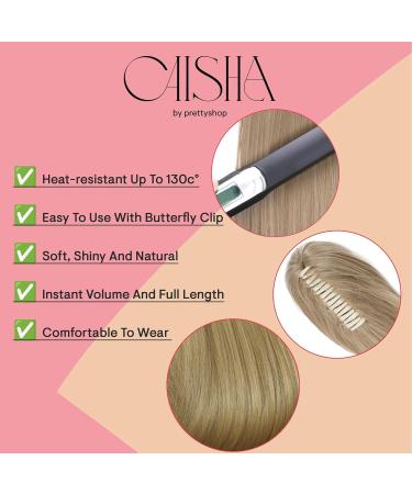 CAISHA 28 Extra Long Straight Ponytail Hairpiece | Heat-Resistant Synthetic Fibres | Lightblond Mix H164 #24H613 | Shop Now - Buy Online on GoSupps.com
