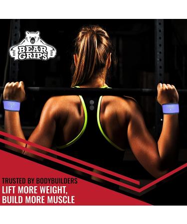 Bear Grips Lavender Purple Weightlifting Wrist Straps - Support & Strength Training Accessories - Buy Online on GoSupps.com