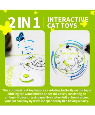 All For Paws 2 in 1 Automatic Cat Toys - Hide & Seek Flutter Bug Spinner for Indoor Cats - Buy Online on GoSupps.com