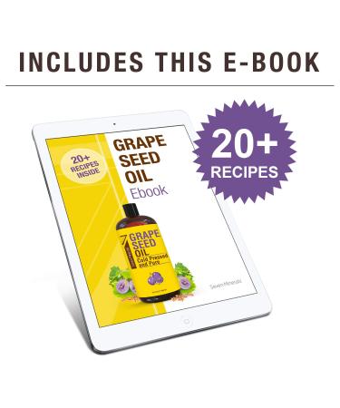 Organic 32 fl oz Grapeseed Oil: Cold Pressed, Non-GMO, Hexane-Free - Natural Lightweight Oil for Skin and Hair - Ideal Carrier for Massage & Aromatherapy - Buy Online on GoSupps.com