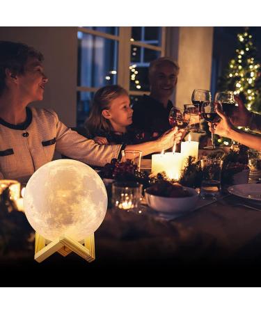 Buy Aced Moon Lamp 2023 - 16 Color 3D Moon Light with Remote & Touch Control - USB Rechargeable - Ideal Gift for Women Girls & Boys - 18cm - Buy Online on GoSupps.com