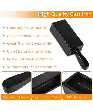100 oz Troy Ounce Gold Bar Loaf Cast Iron Ingot Mold for Smelting and Casting Gold, Silver, Copper, Aluminum, Brass - Upgraded Design for Precious Metals Refining - Buy Online on GoSupps.com