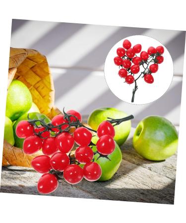 Abaodam 5pcs String Simulated Cherry Tomatoes Yellow Cherry Tomatoes Decor Lifelike Vegetables Lifelike Fruit Model Fake Tomatoes Fruits Faux Fake Grapes Pvc Fake Food Mini Child Redx5pcs 18X16CMx5pcs - Buy Online on GoSupps.com
