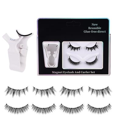 2 Pairs Magnetic Lashes With Applicator | Magnetic Eyelashes Natural Look With Applicator | Reusable Magnetic Eyelashes Extensions | False Eyelashes Magnetic | Magnetic False Lashes | Magnetic Lash