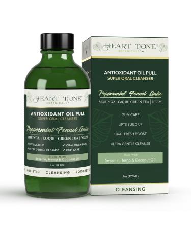 Antioxidant Oil Pulling Super Oral Conditioner with Cold Pressed Sesame Neem Moringa & Coconut Oil for Teeth & Gum Health - 18 Botanical Extracts CoQ10 & Vitamins Refreshing Anise Flavor