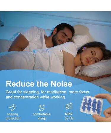 12 Pair Soft Silicone Ear Plugs for Sleeping | Reusable Noise Cancelling Earplugs for Sleep Concerts Swimming & Study - Black Blue Purple - Buy Online on GoSupps.com