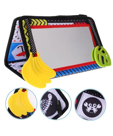Ibasenice Zerrpiegel Fabric Book & Abdominal Mat with Mirror | Baby Belly Time Reflection Toy for 3-6 Months | Toddler Puzzle Toy - Buy Online on GoSupps.com