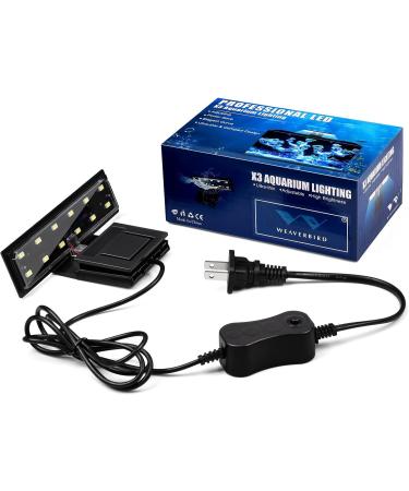 WEAVERBIRD Fish Tank Clip on Light Model-X3 Libra Aquarium Lights 6W 12 LEDs Planted Lamp for 6mm Thick Fish Tanks - Buy Online on GoSupps.com