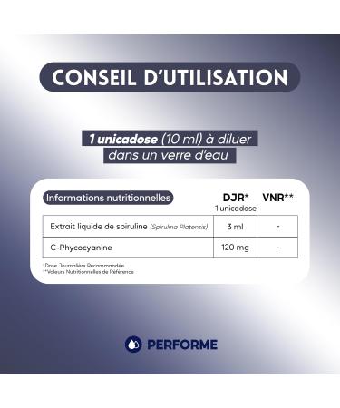  Performe Ultra Concentrated Phycocyanin at 12 000mg/L - Blue Spirulina for Athletes - Increases Perf Endurance and Accelerates Recove - Buy Online on GoSupps.com