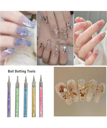 DUXMUZZ Double Ended Nail Art Brushes 5PCS Set - Nail Dotting & Liner Pens for Manicure & Nail Art Designs - Buy Online on GoSupps.com