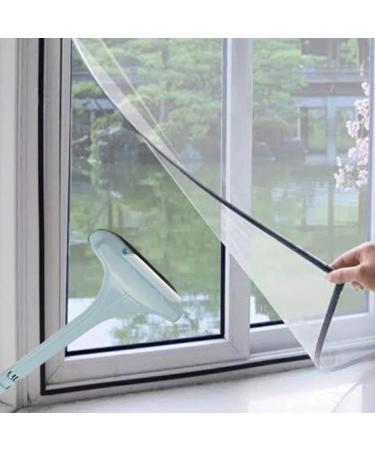 Opilroyn Window Screen Cleaning Brush | Window Glass Cleaning Brush Portable Window Cleaner Tool Window Floor Washing Equipment For Wardrobes Cabinets Sofa Bathroom Doors Blue - Buy Online on GoSupps.com