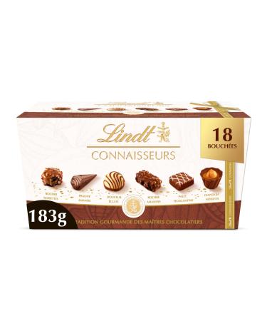 Lindt - Box of CONNAISSEURS Chocolates - Assortment of Pralines and Gianduja 183g